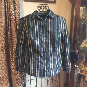 Attention jewel tone long sleeve top